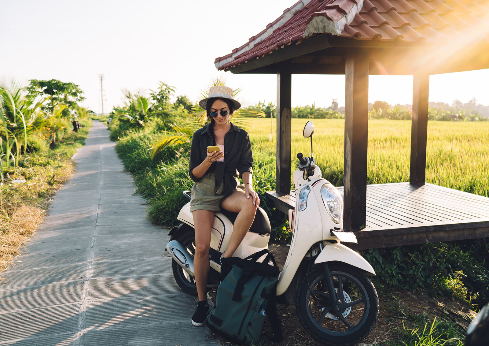 Scooter rental service available for guests at The Angsa Villas